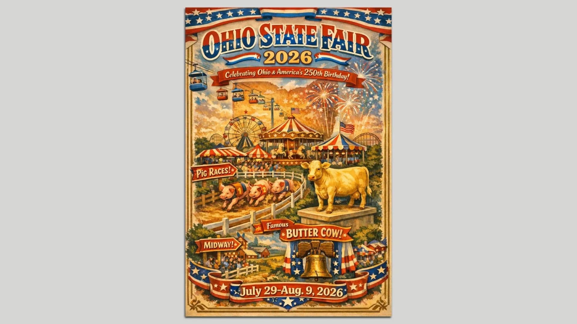 AI-generated Ohio State Fair poster